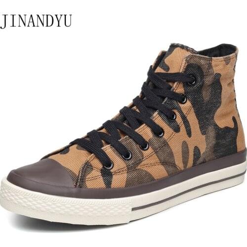 Camouflage High Top Sneakers Men Canvas Casual Shoes Male Fashion Light Walking Shoes for Men Breathable Shoes Zapatillas Hombre