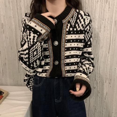 Cardigan Women Christmas Sweater Striped Knitted Sweater Coat Plus Size Women Clothing