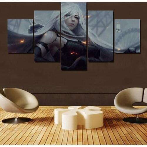 Prints Pictures Home Wall Artwork Modular Poster 5 Panel Cartoon Characters Painting On Canvas Modern Living Room Decor Framed