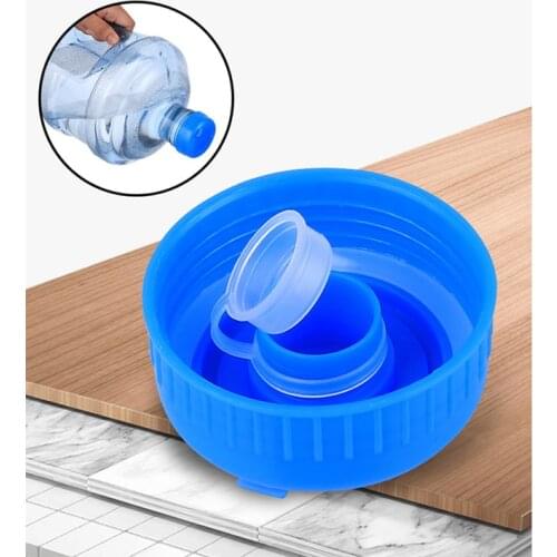 5 Gallon Non-Spill Caps Water Bottle Snap On Lids 55mm Non Spill Reusable Replacemet Water Bottle Caps Anti Splash Peel Off Tops
