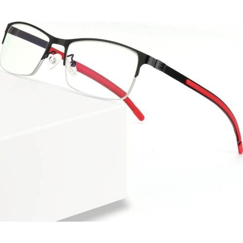 KJDCHD Men Titanium Alloy Optical Glasses Frame Ultralight Square Myopia Prescription Eyeglasses Antiskid Silicon