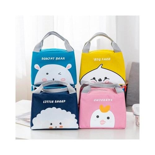 New Arrival Kids Cartoon Lunch Bag For Student Cute Girl Boy Hand Cooler Bags Portable Thermal School Breakfast Picnic Food Box
