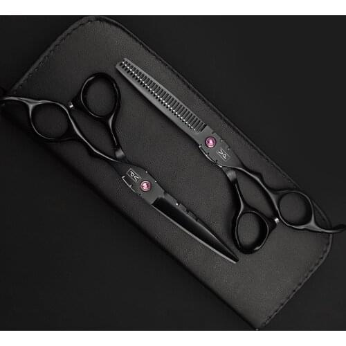 Professional Barber Scissors 6'' 440C Hairdressing Shears Scissor Haircut Sharp Blade Japan Hair Scissors Barbershop Set