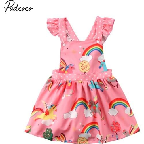 Pudcoco Newborn Kid Baby Girls Clothes Cartoon Backless Tutu Dress 1-6 Years Helen115