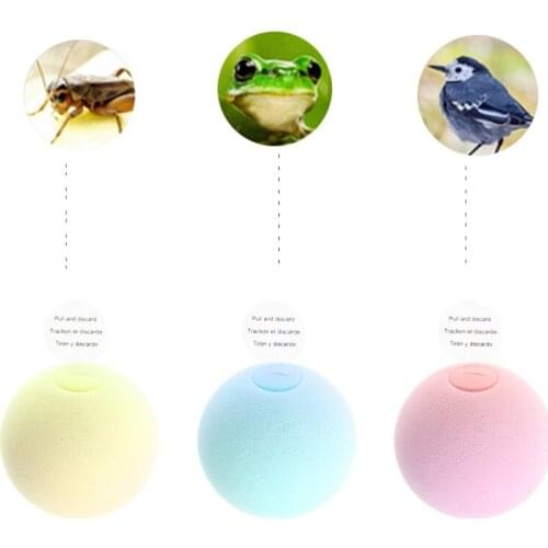 Realistic Chirping Balls Cat Toy Lifelike Animal Chirping Sounds Interactive Kicker Fun Kitty Catnip Toys for Exercise Kitten to