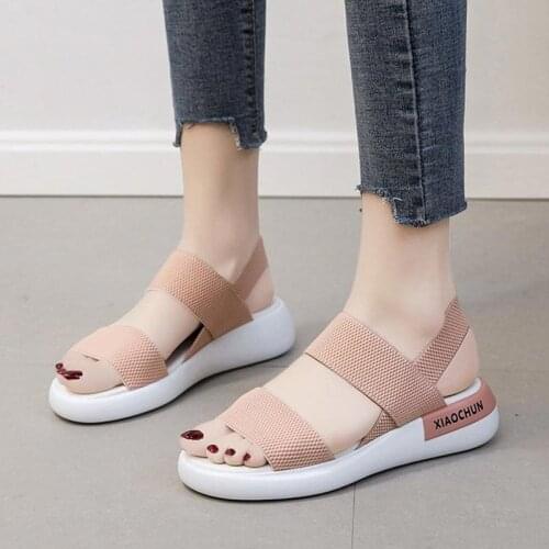 Women sandals fashion solid color comfortable platform casual shoes women sandals open toe beach summer shoes female