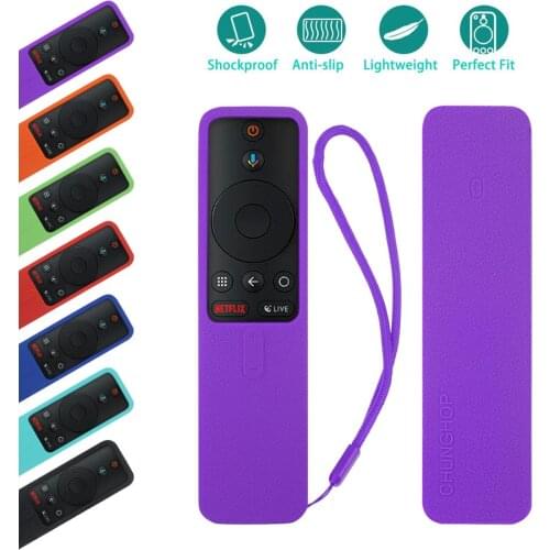 Skin-Friendly Covers for Xiaomi Mi TV Box S Bluetooth-Compatible Voice Smart Remote Control Case Silicone Shockproof Protective