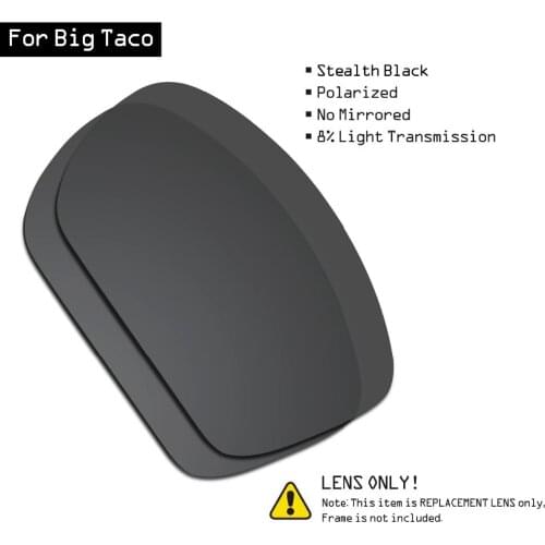 SmartVLT Polarized Sunglasses Replacement Lenses for Oakley Big Taco - Stealth Black