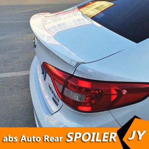 For HYUNDAI Sonata Spoiler 2015-2017 Sonata spoiler High Quality ABS Material Car Rear Wing Primer Color Rear Spoiler