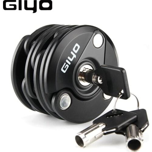 GIYO Universa Heavy Duty Anti-Theft Security Zinc Alloy Motorcycle Bike Bicycle Folding Lock Chain Lock Padlock With 3 Keys