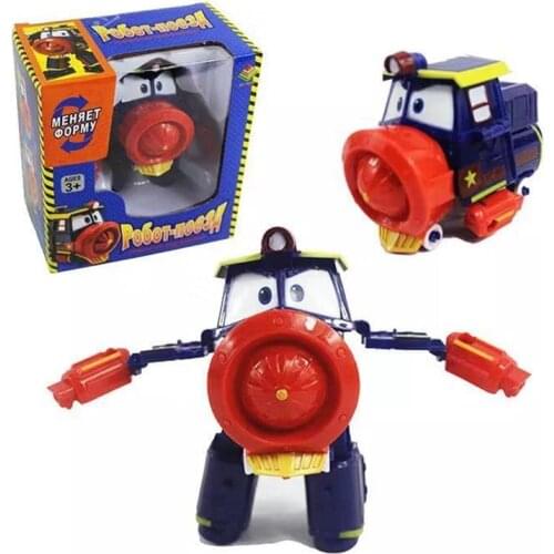 NEW 6pcs/set Robot Trains Transformation Kay Alf Dynamic Train Family Deformation Train Figures