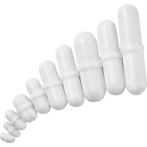 7Pcs/set Magnetic Corrosion Resistant Plain Research PTFE Mixer Rod Chemical Rotating Biological Laboratory Stirring Bar Stirrer