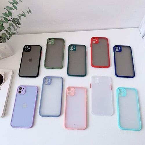 Camera Protection Shockproof Matte Phone Case For iPhone 12 mini 12pro max 11pro max 7 8 plus X Xs Xr 6s SE 2020 Thin soft Cover