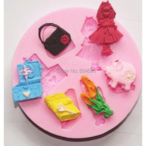 Ladies Clothes Shape Mold Silicone Chocolate Fondant Candy Mold