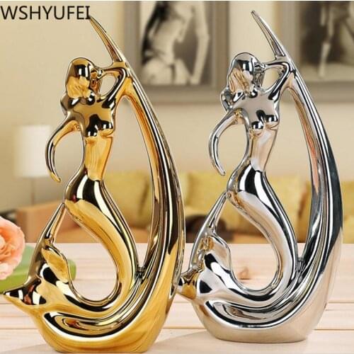1pcs modern style decoration ceramic electroplating small decoration home accessories living room art decoration crafts