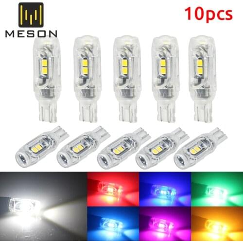 10PCS T10 W5W Led Canbus 501 194 2835SMD Signal Lamp Clearance Light Daytime Running Reading Interior Iicense Plate No Polarity