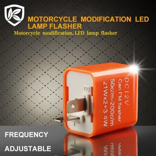 12V 2 Pin LED Flasher Frequency Relay Turn Signal Indicator Motorcycle Motorbike Fix Motorcycle Flasher Multiple Protection Safe