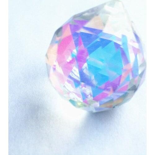 20pcs/lot Top Quality 40mm AB Crystal Faceted Ball for Chandelier Penant (Free Jump Rings ) Fenghui ball Home Decoration