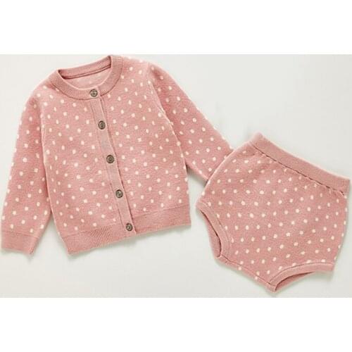 2021 New Autumn Winter Girl Set Toddler Clothe Baby Girl Clothes Two-Piece Knitted Sweater Boy Clothes For Newborns