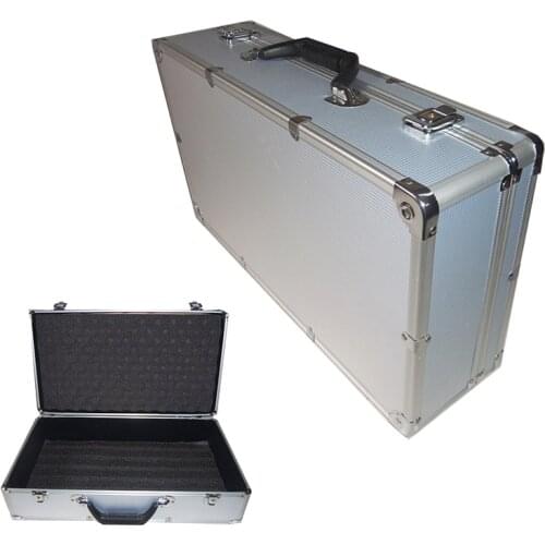 510*280*135mm Toolbox Aluminum Tool Box Portable Instrument Storage Case with Sponge Lining Handheld Impact Resistant Suitcase