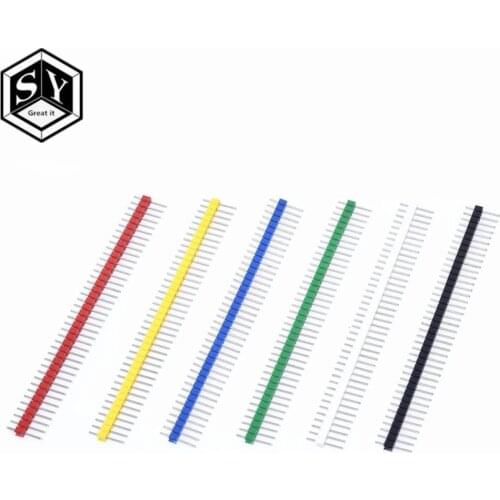 GREAT IT 10pcs 40 Pin 1x40 Single Row Male 2.54 Breakable Pin Header Connector Strip