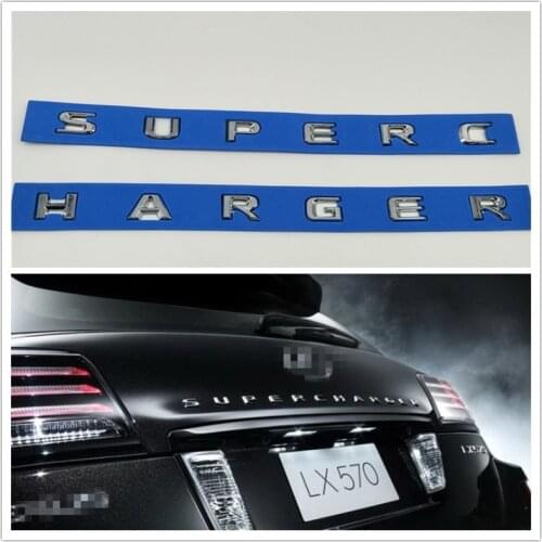Big size For Lexus LX570 Supercharger Emblem Rear Trunk Logo Tailgate Letter Sticker Nameplate
