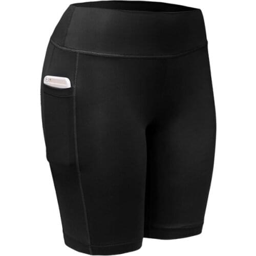 2017 Quick Dry Women Sports Shorts Women Elastic Running Fitness Gym Shorts With Pocket Feminino Fitness Workout Shorts