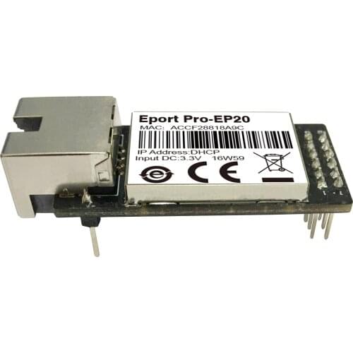 CE HF Eport Pro-EP20 Linux Network Server Port TTL Serial to Ethernet Embedded Module DHCP 3.3V TCP IP Telnet