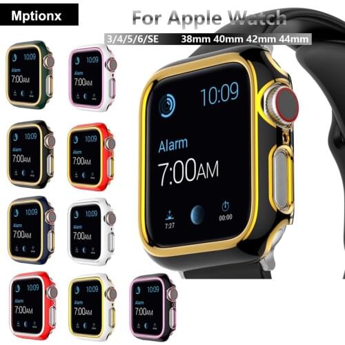 Case for Apple Watch 6/5/4 SE 44mm 40mm Cover Frame Bumper Protective Cover Edge for iWatch 42mm 38mm Series 3/2/1 Accessories