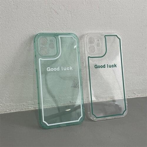 Creativity Simple Letters Phone Case For iphone 12 mini 11 Promax 8 7 plus X XR XS Max SE2020 Transparent Soft TPU Cases