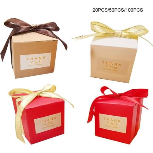 20/50/100Pcs Candy Gift Packing Box Mini Suitcase Wedding Birthday Christmas Cookie Box Paper Baby Shower Event & Party Supplies