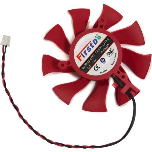 Graphics Card Cooling Fan VGA Cooler FD8015H12S 75mm 12V 0.32A 2Wire 2Pin For Sapphire HD4860 HD4890 HD5770 HD5870 HD6770 HD6790