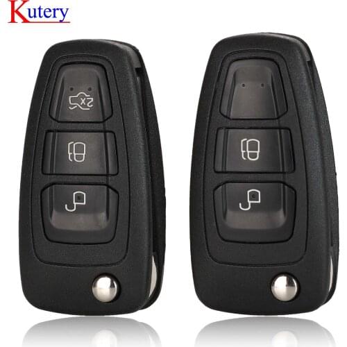 Kutery Remote Key Case Shell For Ford Focus 3 Fiesta connect mondeo c max Smart 2011-2015 Key Blade EB3T-15K601-BA 5WK50165