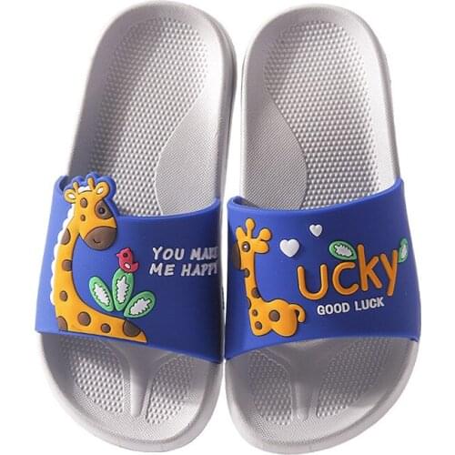 Summer Kids Slippers Toddler Children Cute Cartoon Girls Boys Shower Home Slippers Cartoon Cat Floor Family Shoes Beach Slipper