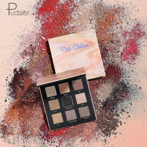 Pudaier 9 Colors Matte glitter eyeshadow Pallete Sunset Polar Light Milky Way Serices professional eyeshadows palette for eyes
