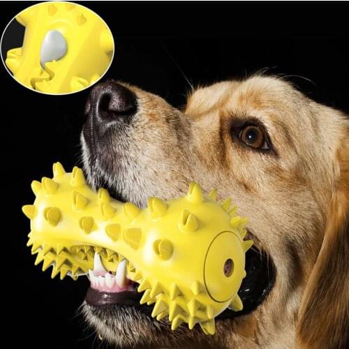 Soft Dog Chew Toy Rubber Pet Dog Teeth Cleaning Toy Aggressive Chewers Food Treat Dispensing Toys for Puppy Small Dogs