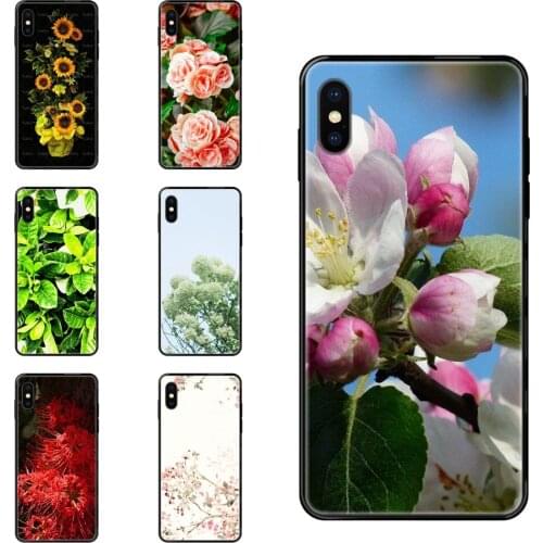 For Xiaomi Mi Note A1 A2 A3 5 5s 6 8 9 10 SE Lite Pro Ultra Plant Flowers Green Bunny Ears Cactus Black Soft TPU Case