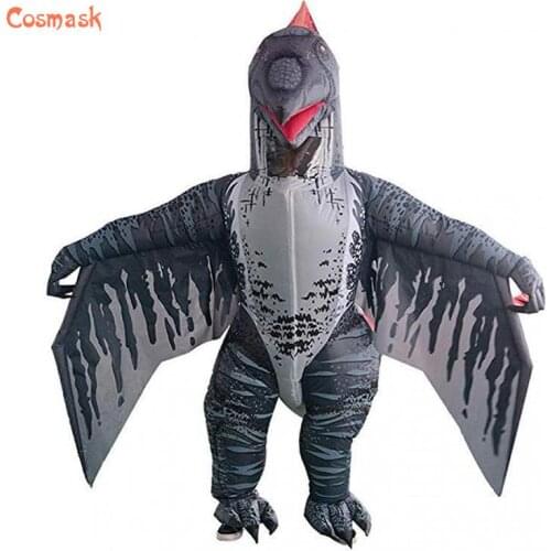 Cosmask Inflatable T-Rex Dinosaur Costume Halloween Blow Up Deluxe Dinosaur Fancy Dress Costume Props