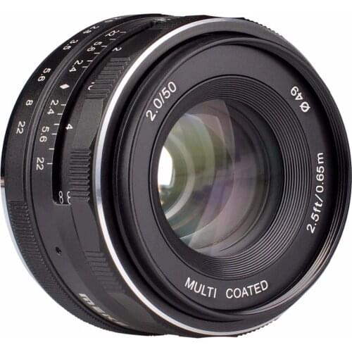 Meike MK-FX-50-2.0 50mm f 2.0 Large Aperture Manual Focus lens APS-C Lenses For Fujifilm Mirrroless cameras