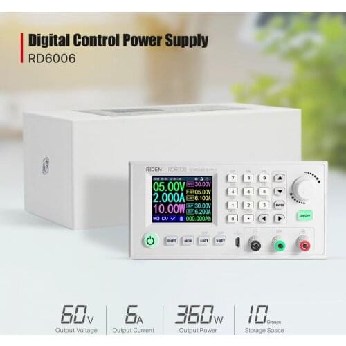 RD DC - RD6006W USB WiFi Voltage current Step-down adjustable Power Supply module buck converter voltmeter 60V 6A