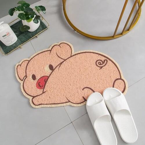 Welcome Doormat Mat Entrance Rug Hallway Rectangle Printed Cartoon Non-Slip Floor Rugs Front Door Mat Outdoor Carpet Rug Mat