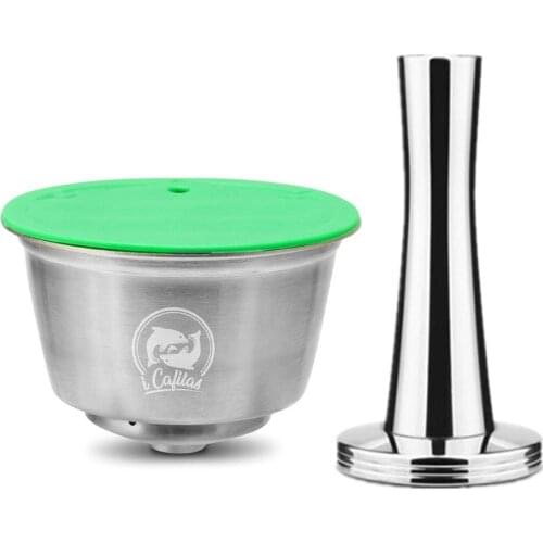 Durable Kitchen Supplies Heat Resistant Stainless Steel Refillable Coffee Capsule Filter Ground for Dolce Gusto