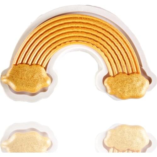 DIY Rainbow Mold Manual Ice Cream Mold Party Cake Decoration Baking Mold Bar Molds Ice Cube Silicone Mold