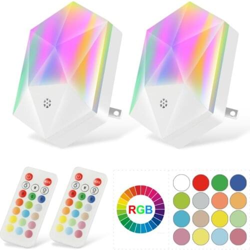 New RGB Remote Control Night Light 16 Colors Colorful Intelligent Dimmable Can Gradient Baby Room Lamps Atmosphere Light