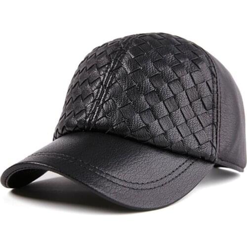 XdanqinX Adjustable Size Genuine Leather Hats For Men Women Winter Thick Warm Baseball Cap Mens Sheepskin Hat Womens Caps NEW