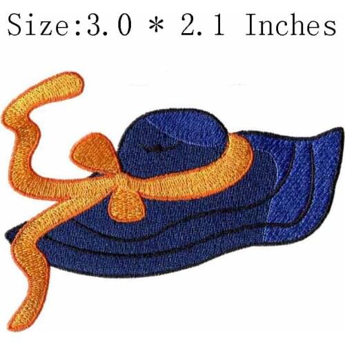 Evening party hat 3.0"wide embroidery for ribbon embroidery/clothing patch/sew on