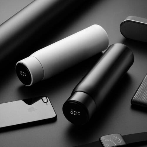 Intelligent Thermal Insulation Cup Female and Male Temperature Measuring Water Cup Creative Cup Stainless Steel Coffee Cup