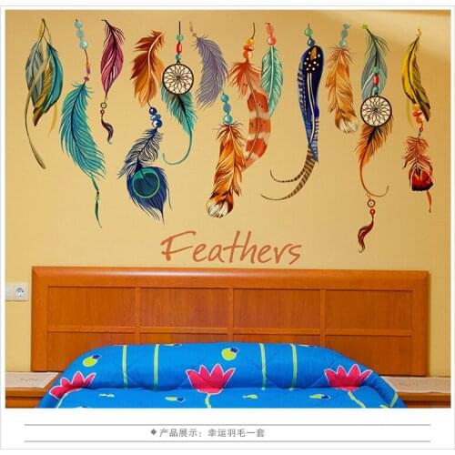 2016 foreign trade explosion feather color stereo 3D ZY044 on behalf of a decorative stickers stickers