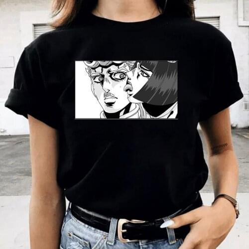 2021 New Jojo Bizarre Adventure T Shirt Women Japan Anime Summer Top T-shirt Golden Experience Ladybug T-Shirt Casual Hip Hop
