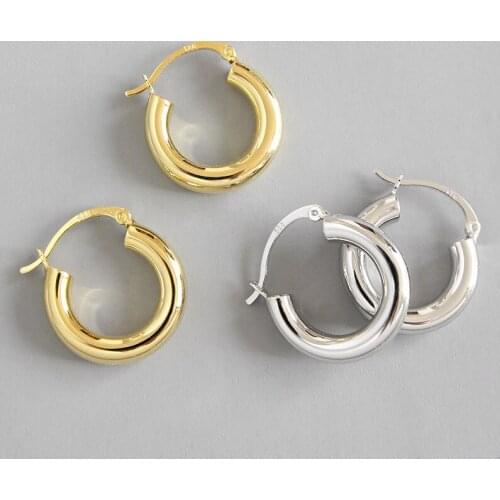 Hollow 100% 925 sterling silver hoop earrings for women pendientes mujer, new hoops earings circle brincos femme jewellery